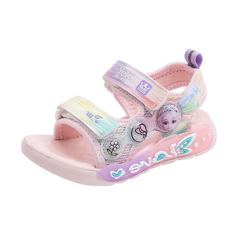 2023 Sommer wasserdichte Sandalen 1-6 Jahre alt 3 Mädchen Prinzessin weiche Sohle Strand Kinder leichte Schuhe_voghion.com