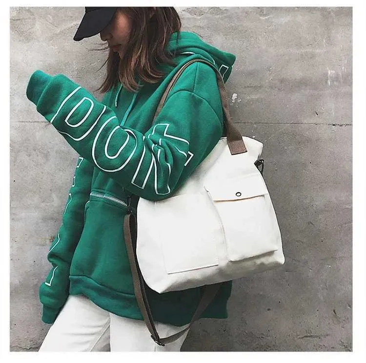 Sac à main étudiant Fi sail Shoder grande capacité couleur unie shopping décontracté Fem sac en forme de croix 2024 Y241109_voghion.com