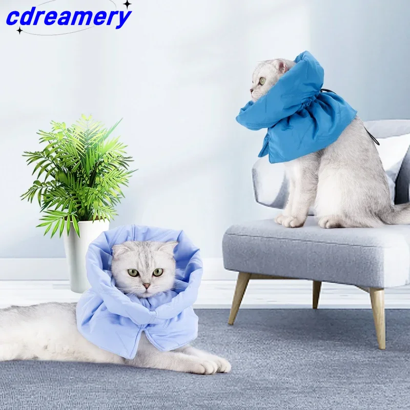 Cat Elizabethan Collar Healing Protective Collar Recovery Collar For After Surgery Adjustable Wound Healing Pet Neck Cone_voghion.com