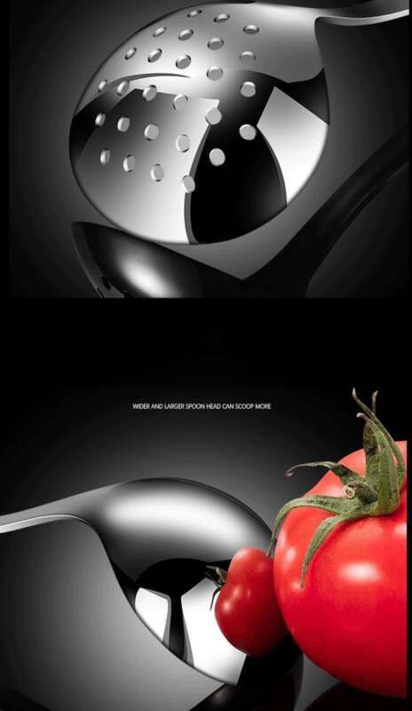 Thickened 316 Stainless Steel Leaky Household Hot Pot Spoon, Long Handled Drinking Soup, Spoon Set For Serving Soup_voghion.com