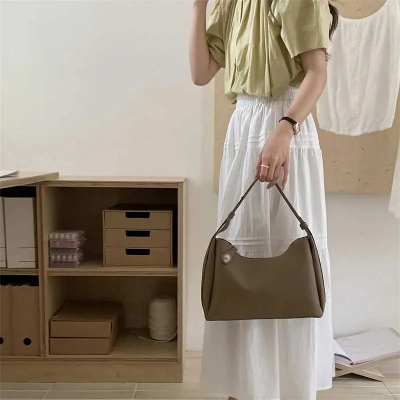 Texturierte Damen Handtasche Aus Weichem Kunstleder Schultertasche_voghion.com
