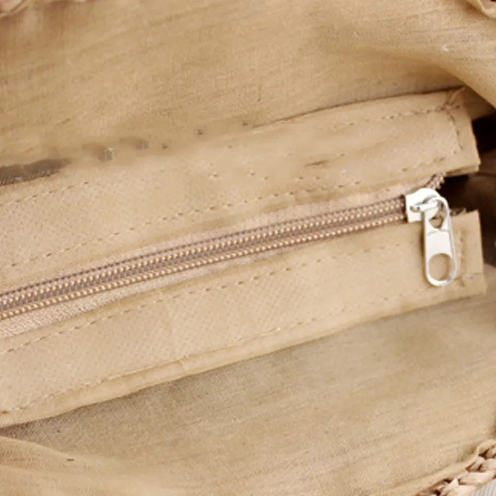 Borsa a tracolla rotonda intrecciata da donna con manico superiore, borsa estiva alla moda, casual, semplice ed elegante, da festa, fatta a mano, in paglia._voghion.com