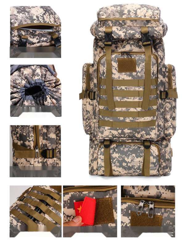 Rucsac tactic de mare capacitate pentru drumeții, cu design de camuflaj în aer liber, geantă de camping și călătorie pentru bărbați, geantă de exterior_voghion.com