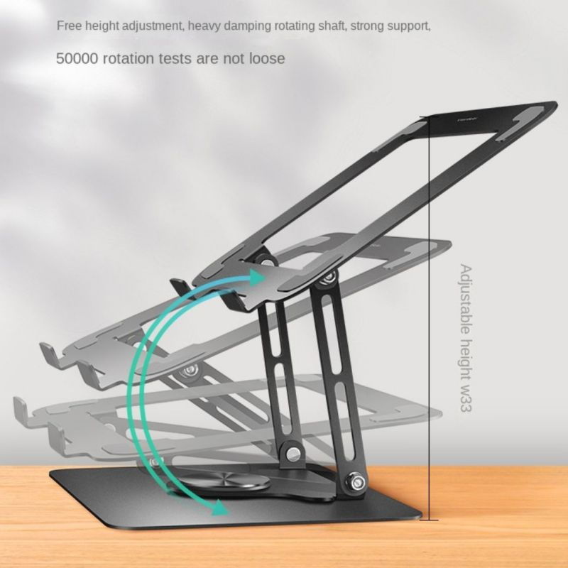 360° Rotating Laptop Stand Foldable Laptop Stand Height Adjustable Foldable Tablet Stand 10-17 Inches Devices_voghion.com