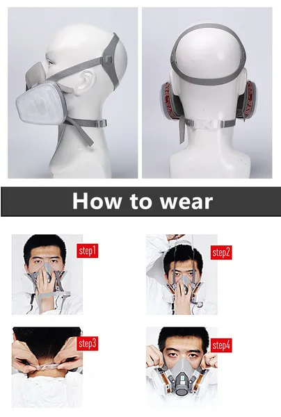 Half Face Respirator Mask For Woodworking Painting And Welding_voghion.com