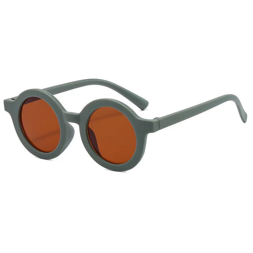 Mother&Kids baba napszemüveg konkáv alakú retro nap kör tükör naptej férfi és női gyermek szemüveg divatos napszemüveg_voghion.com