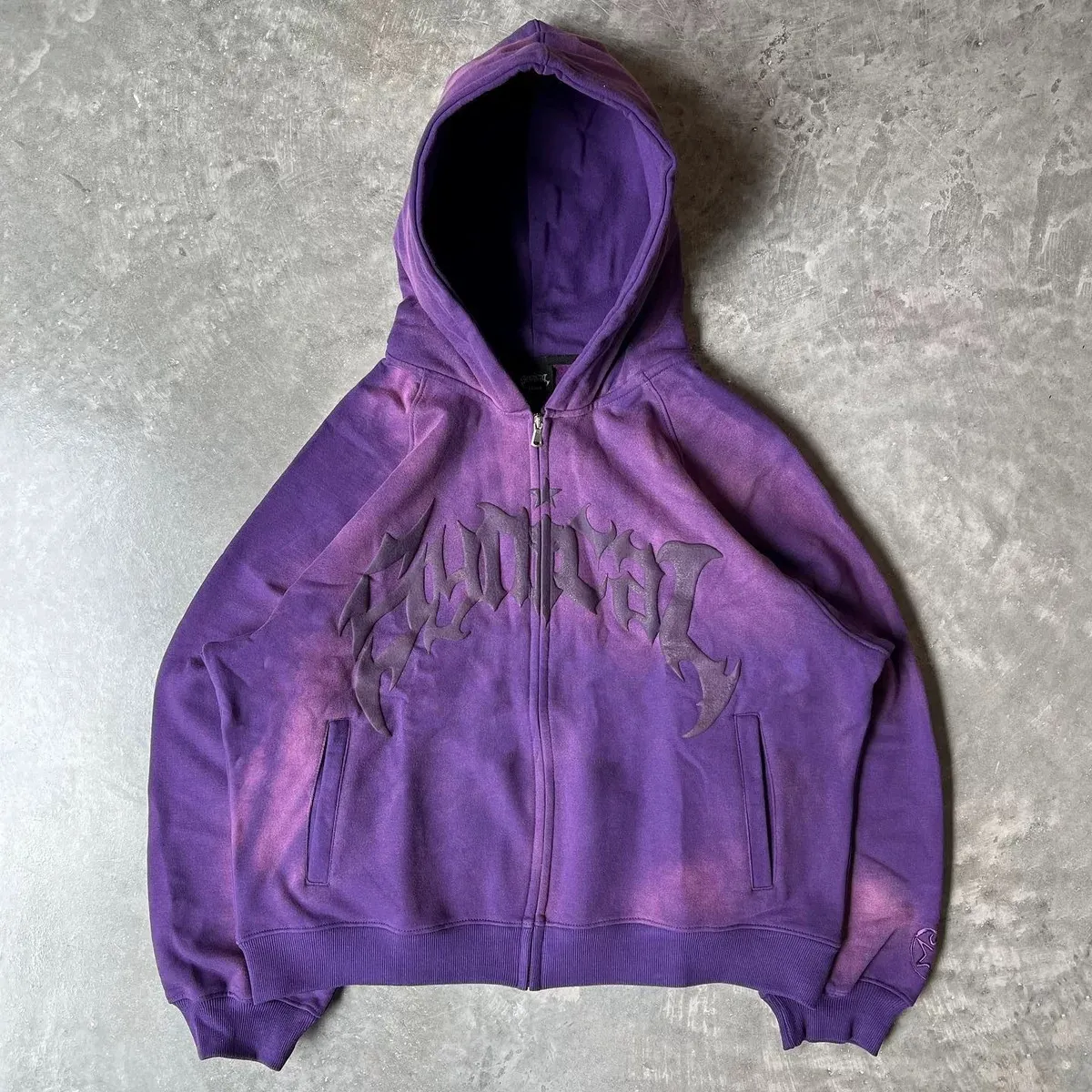 Sweat à capuche pour homme, style rétro gothique, imprimé lettres, style punk, hip-hop, ample, tendance, décontracté, couple, rue, Y2K_voghion.com