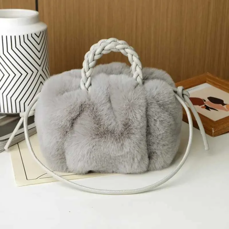 Neue Plüsch Winter Handtasche Cloud Künstliche Pelz Brieftasche Fi Casual Womens Schulter Flauschige Tasche Y241025_voghion.com
