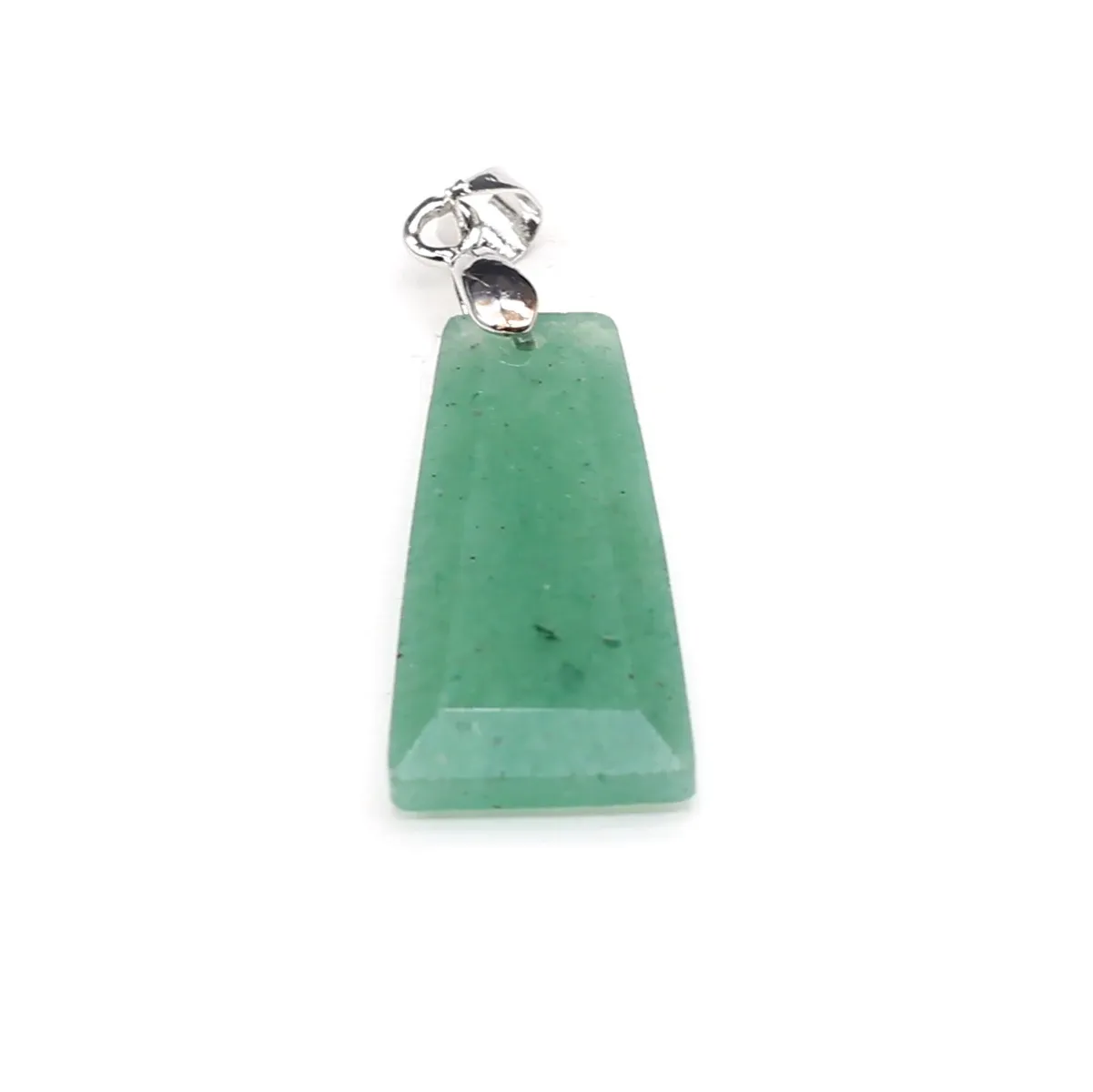 Collane con ciondolo 10 pezzi all'ingrosso pietra naturale quarzo rosa agata trapezoidale creazione di gioielli fai da te collana orecchini_voghion.com