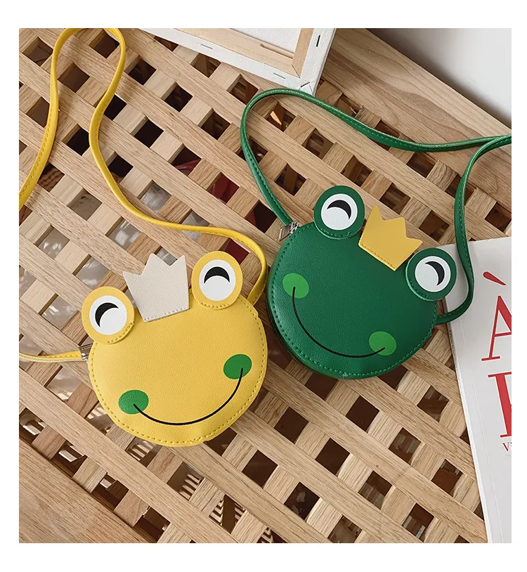Fashion Kids Handbags Newest Korean Girls Mini Princess Purses Cute Frog Shoulder Messenger Bag Children Coins Bags_voghion.com