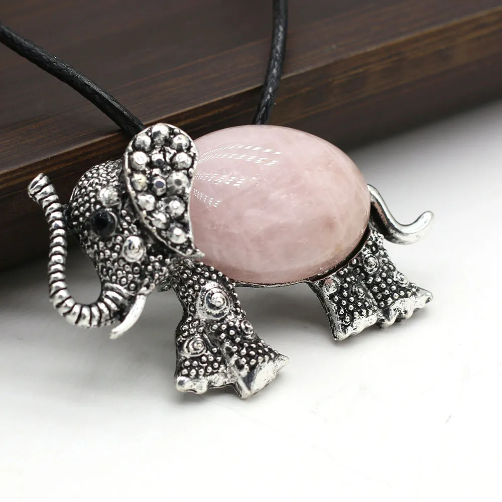 Collana con ciondolo elefante vintage per donna con gemme_voghion.com