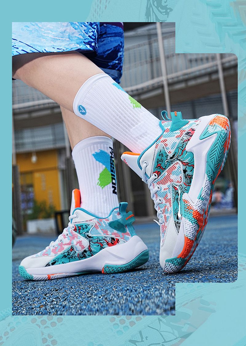 Leichte, atmungsaktive, bequeme Basketballschuhe für Sportstudenten mit Dämpfung und Rückprall_voghion.com