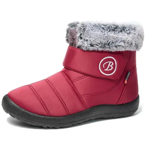 Waterproof Winter Snow Boots For Women Plush Lined Ankle Booties_voghion.com