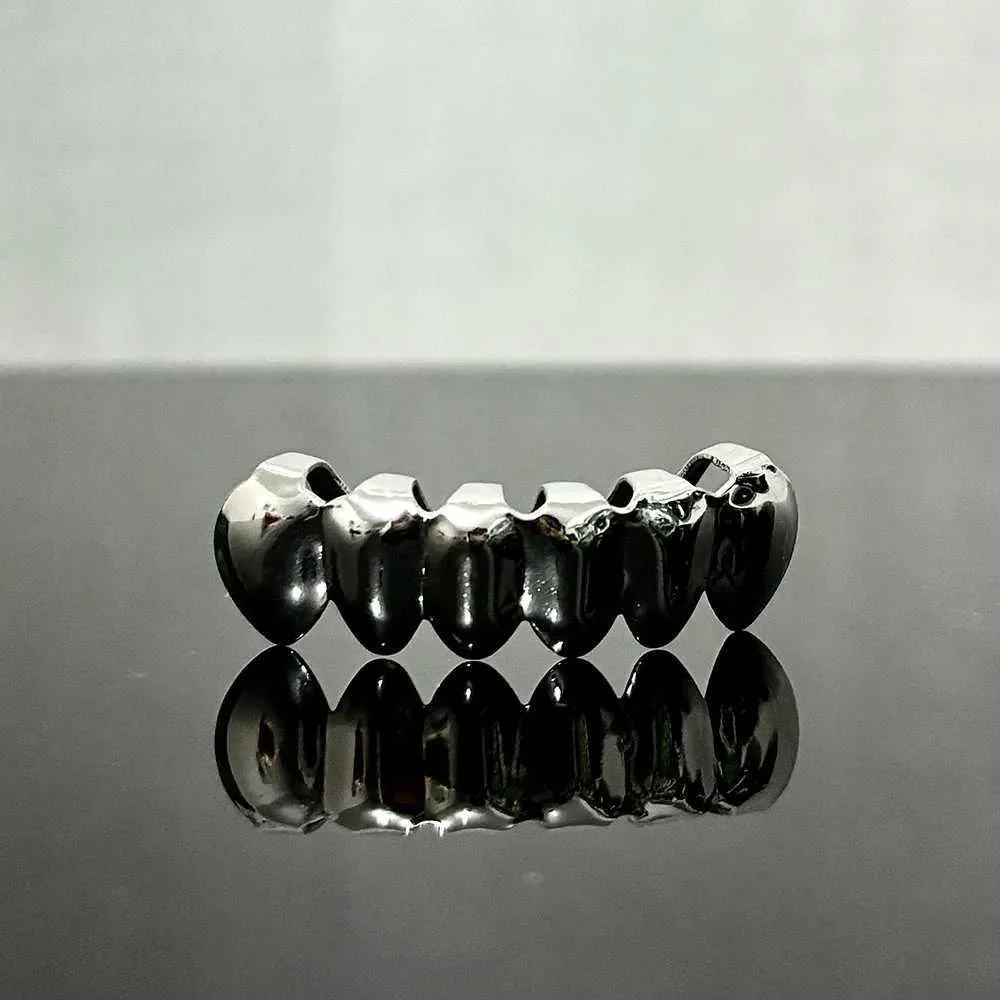 YOUNGX Zahnkappen mit Ahornblatt-Muster oben und unten, Zahnspangen, Hip Hop, glänzende Zähne, Grillz für Frauen und Männer, Zahnschmuck_voghion.com