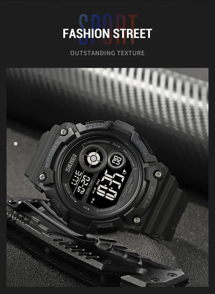 Orologio da polso elettronico alla moda per bambini, studenti, adolescenti, resistente all'acqua, orologi digitali sportivi per uomo_voghion.com