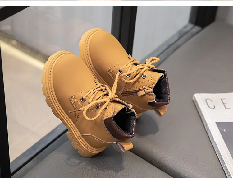 Baby Short For Boys Autumn Winter Children Leather Happysteps Fashion Toddler Girls Boots Anti Slip Kids Snow Shoes_voghion.com