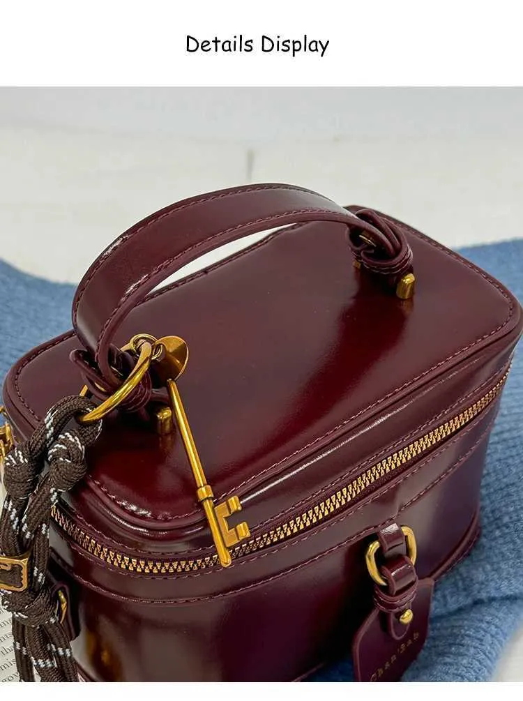 Borsa a tracolla in pelle testurizzata da donna, con patta solida, mini borsa a tracolla, versatile, casual, morbida, in PU, a secchiello_voghion.com