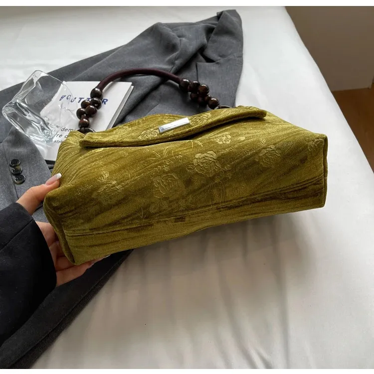 Bretelle in tessuto stampato alla moda da donna con hardware intarsiato, borsa sottobraccio e borsa portatile ad alta capacità 240806_voghion.com