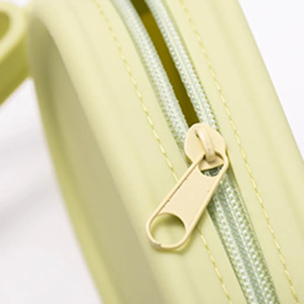 Porte-monnaie en silicone, grande capacité, étanche, pochette de voyage, couleur unie, fermeture éclair, sac pour écouteurs, pour femmes et filles_voghion.com