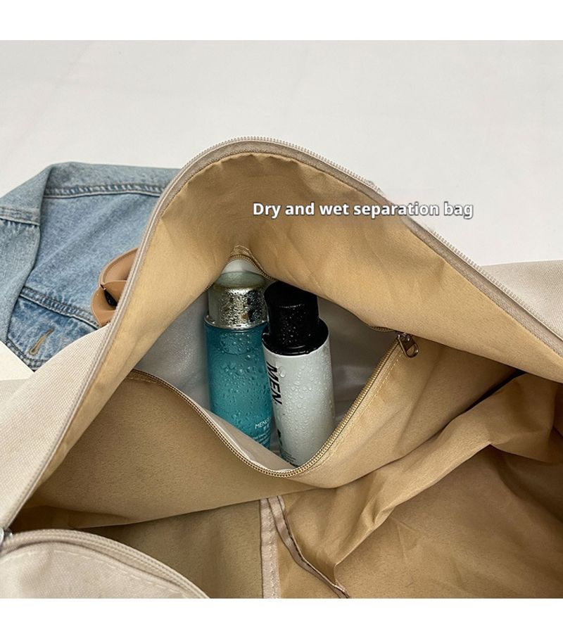 Neutrale Handreisetasche, große Outdoor-Reisetasche, Sport- und Fiesstasche Damen, Retro-Gepäcktasche aus Canvas für_voghion.com