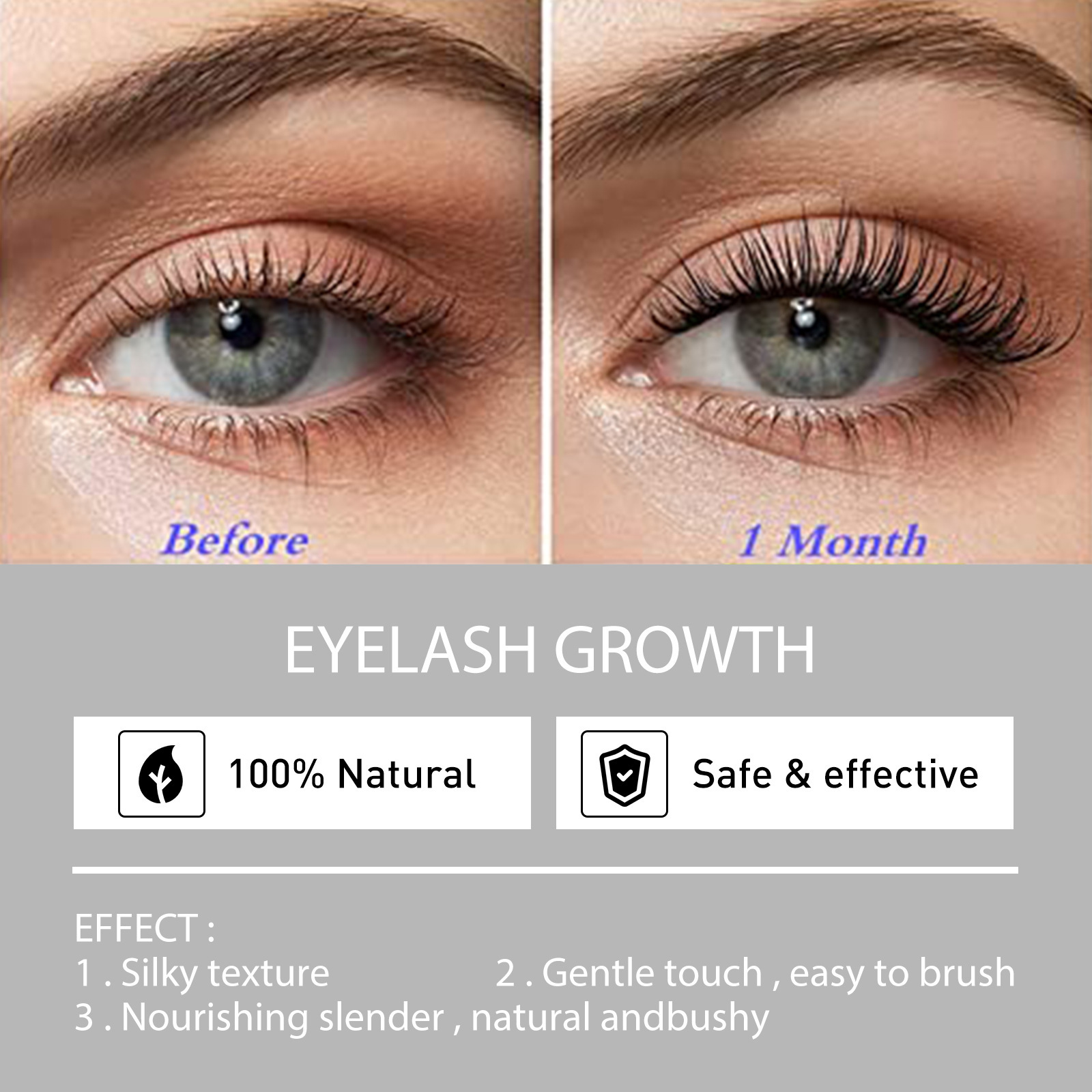 La soluzione di mascara Jaysuing è delicata, naturale, non sbiadisce, non si arriccia, non modella, è sottile, lunga, densa e bella_voghion.com