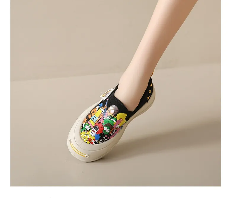 Damen Canvas Slipper Freizeitschuhe Bequeme Stoffschuhe Alltag_voghion.com