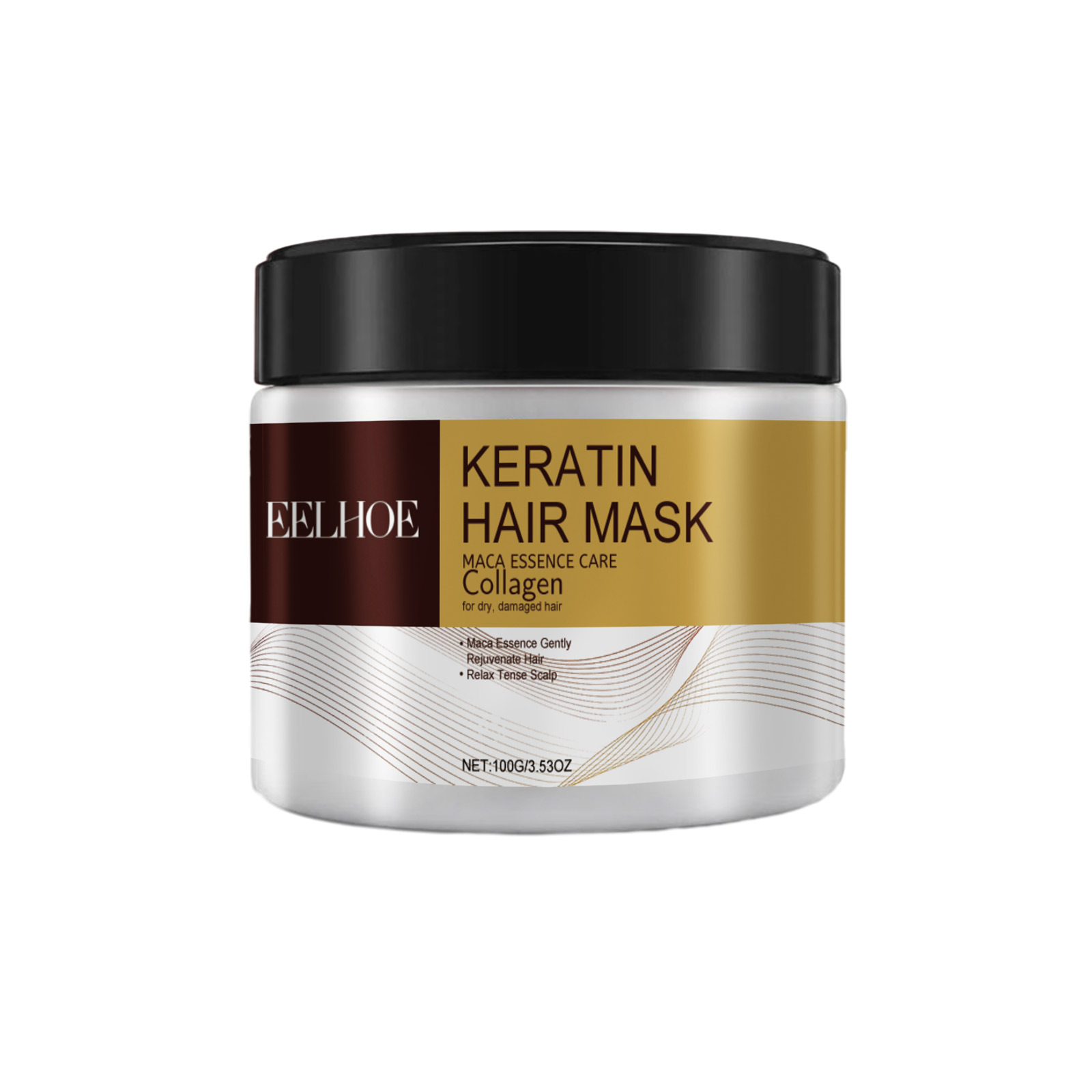 EELHOE Repair Moisturizing Hair Mask, tiefenwirksame Feuchtigkeitsmaske zur Reparatur von geschädigtem Haar, trockenem, gespaltenem Haar und verknoteten Haaren_voghion.com