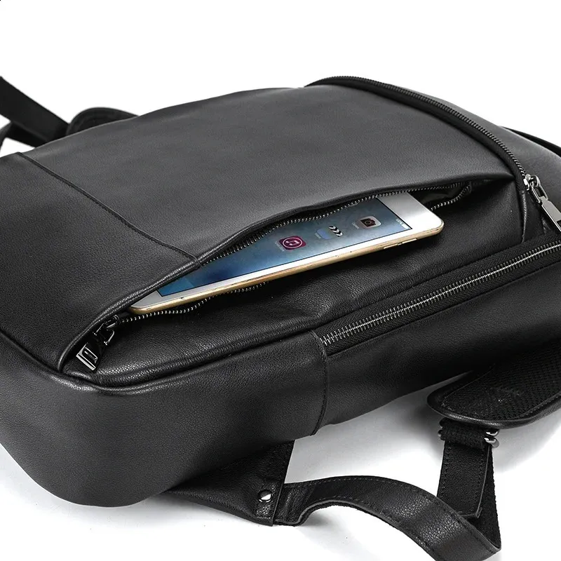 Vintage Mens Crazy Horse Leather genuine leather Retro Rucksack Large Classic Travel Backpack Big laptop computer bag_voghion.com