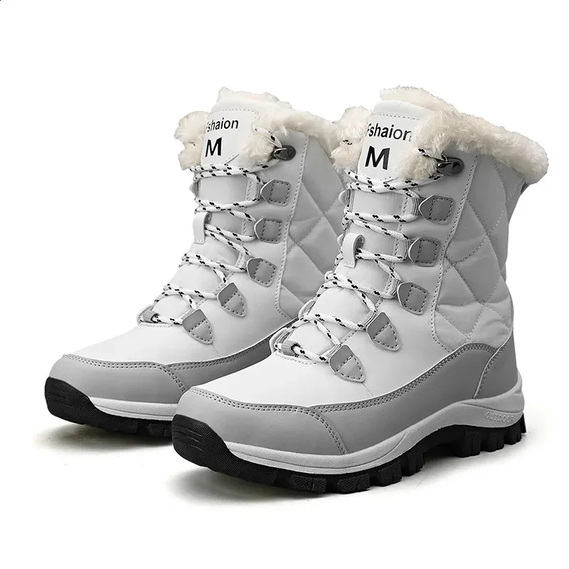 Enkel Dames Winterschoenen Houd Warm Antislip Zwarte Sneeuw Dames Veterlaarzen Chaussures Femme Laarsjes Dames Platte Laars_voghion.com