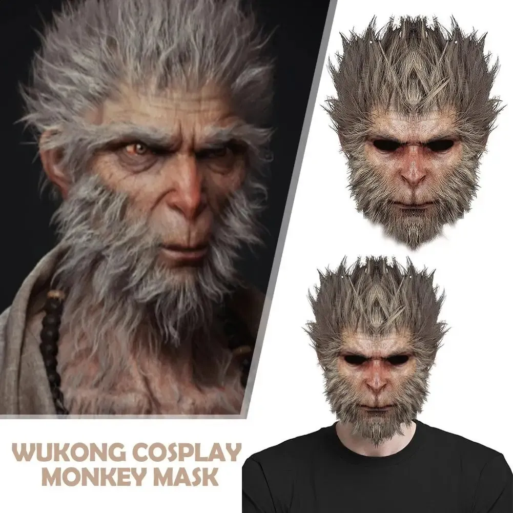 Game Wukong Cosplay Mask Headwear Monkey Role Play Accessories Halloween Carnival Party Props 240902_voghion.com