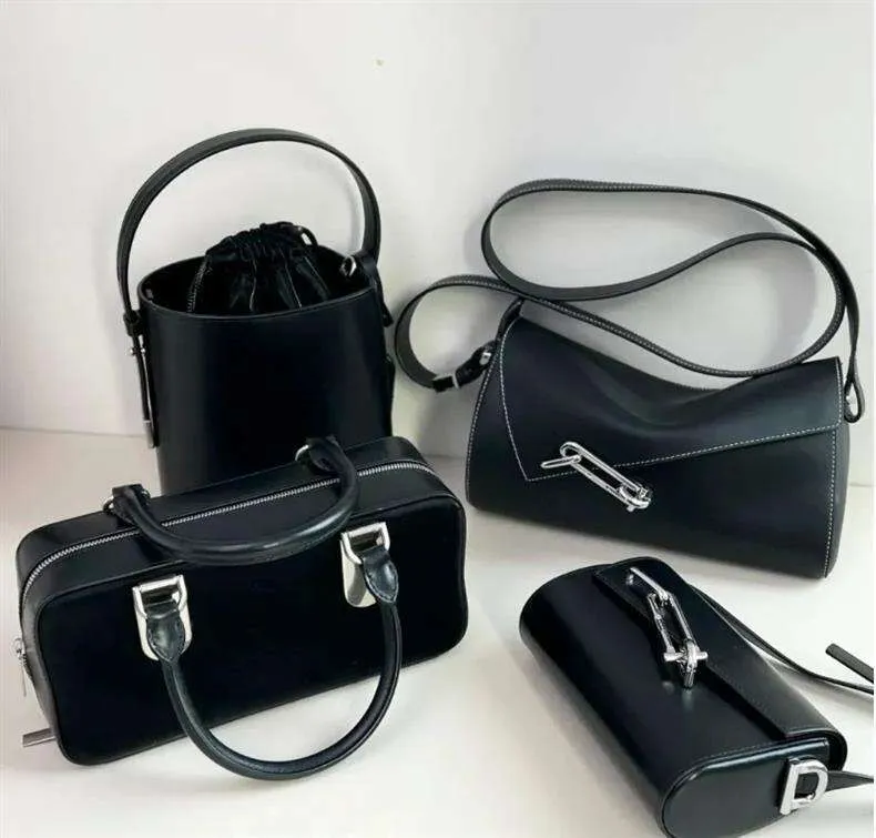 Sac à bandoulière en cuir texturé haut de gamme à la mode, sac à main de voyage à boucle en métal, sac à bandoulière souple pour femme_voghion.com