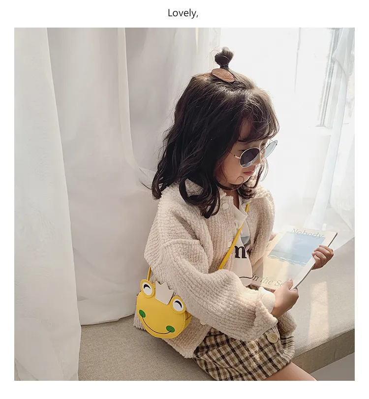 Fashion Kids Handbags Newest Korean Girls Mini Princess Purses Cute Frog Shoulder Messenger Bag Children Coins Bags_voghion.com