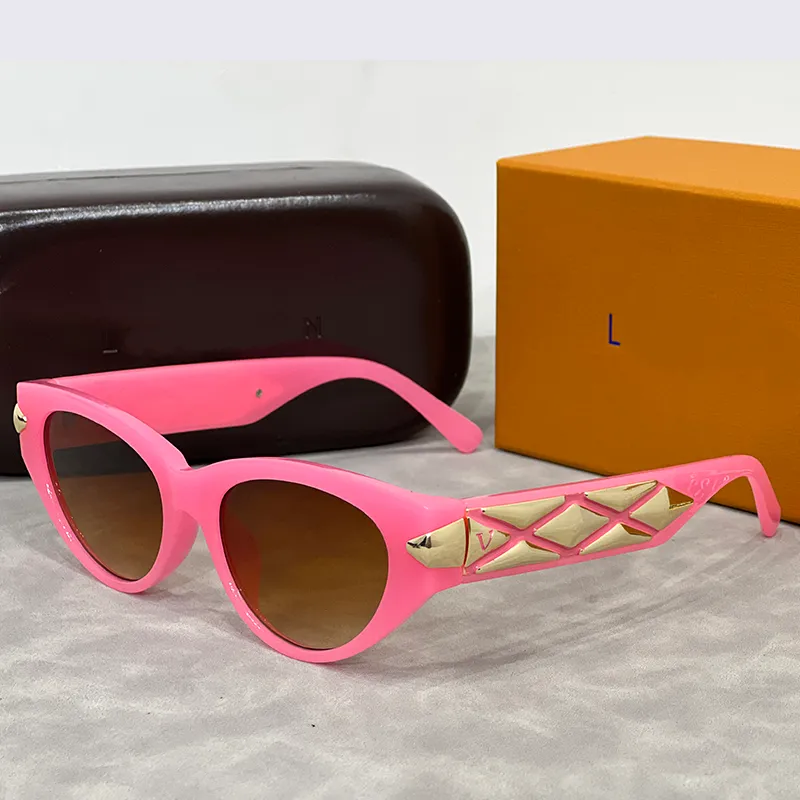 Designer for women Cat Eye Personalized Design Gold Leg Sunglasses with box Driving Travel Shopping Beach View More_voghion.com