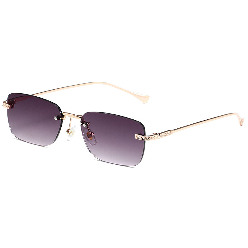 Square Frame Square Small Frame Sunglasses - Retro Frameless Trend (Fashion Trends, Unisex Design，Hot-selling )​_voghion.com