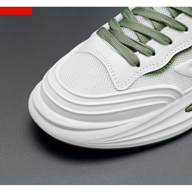 Scarpe estive nuove traspiranti in rete bianche da uomo, versione coreana, versatili, sportive, casual, alla moda, da papà_voghion.com