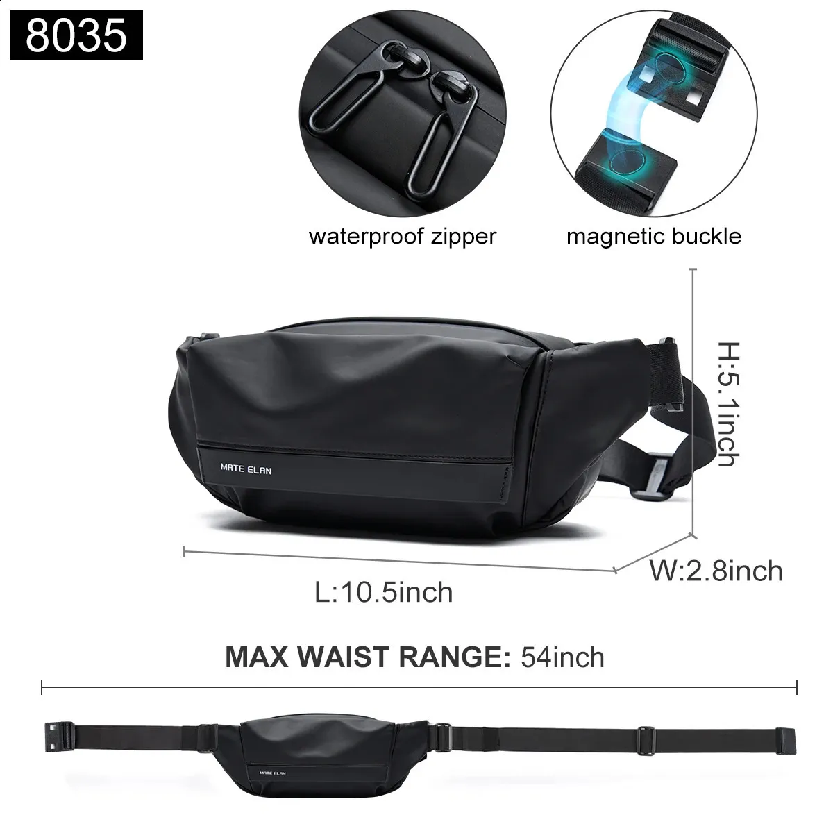 Riñonera hombre impermeable para deporte y viaje_voghion.com