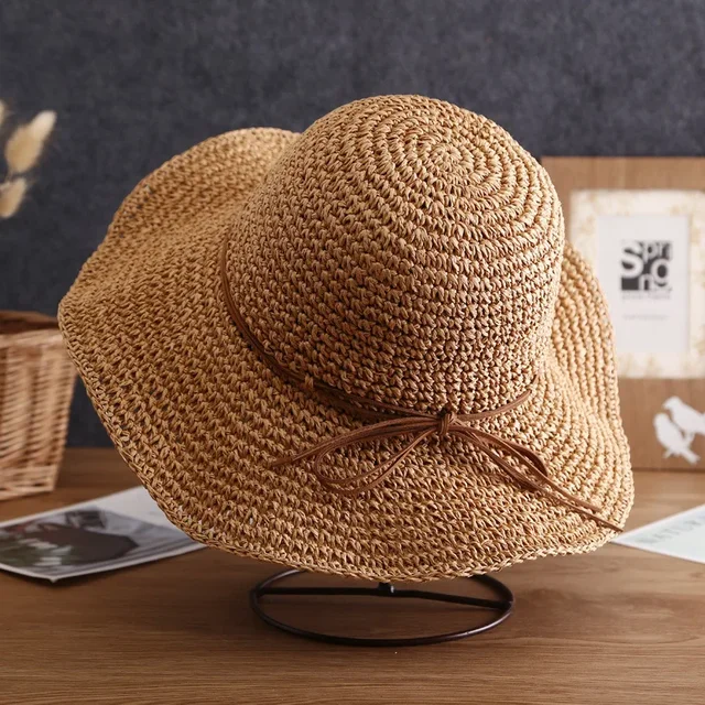 Újdonságok Strandszalma Összecsukható Vödör Egyszerű Egyszínű Női Kültéri Alkalmi Védelem Utazási Napkalap Gorras_voghion.com