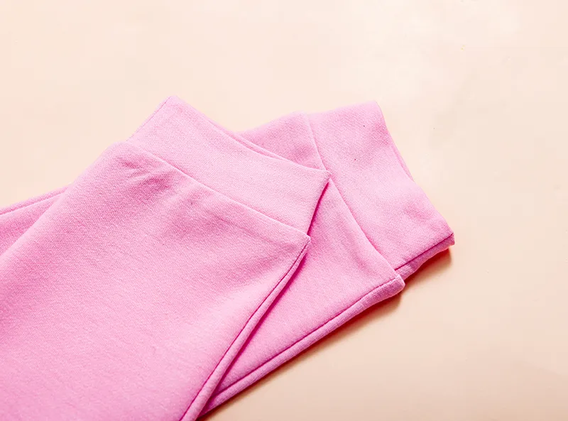 2 Stück Kinder Mädchen Einfarbig Kapuzenpullover & Hosen Set Langarm Aktiv Draussen 1-8 Jahre Herbst Weiß Hellgrün Rosa_voghion.com