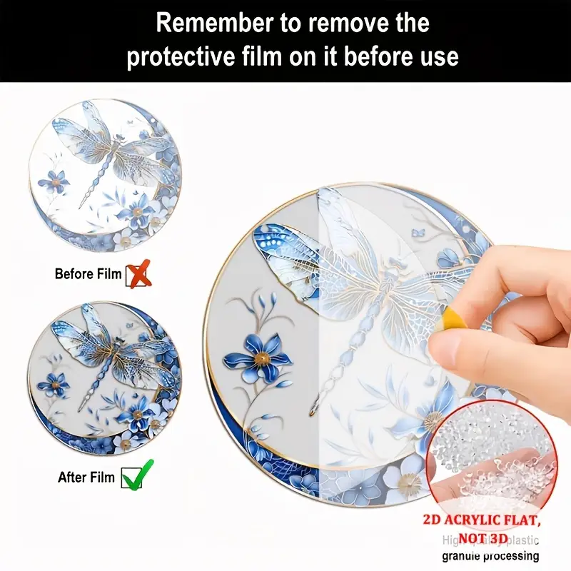 20 cm Bohemian Libelle Zonnevanger - Blauw/wit porseleinen acryl met bloemenmotief. Perfecte decoratie voor thuis/op kantoor/in de tuin. Geweldig cadeau voor een housewarming._voghion.com