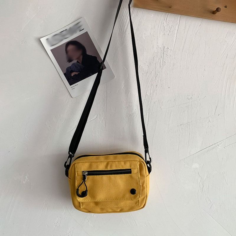 Frauen Canvas Handtaschen koreanische Mini Student Tasche Handy einfache kleine Umhängetasche Casual Damen_voghion.com