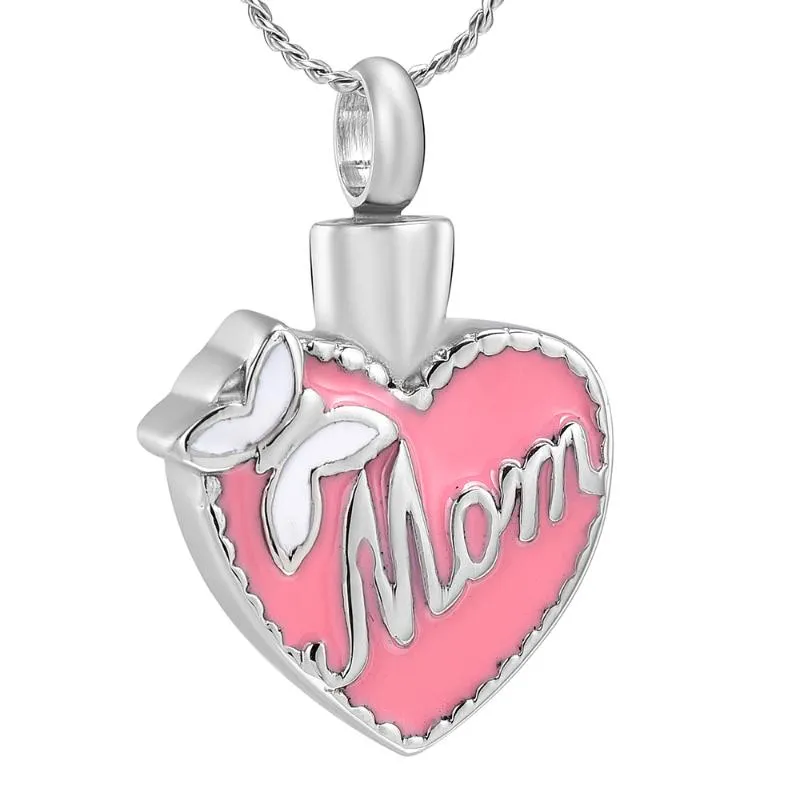 Always In My Heart Memorial Urns Cremation Jewelry Pendant Necklaces For Ashes Mom Women Girls Chains_voghion.com