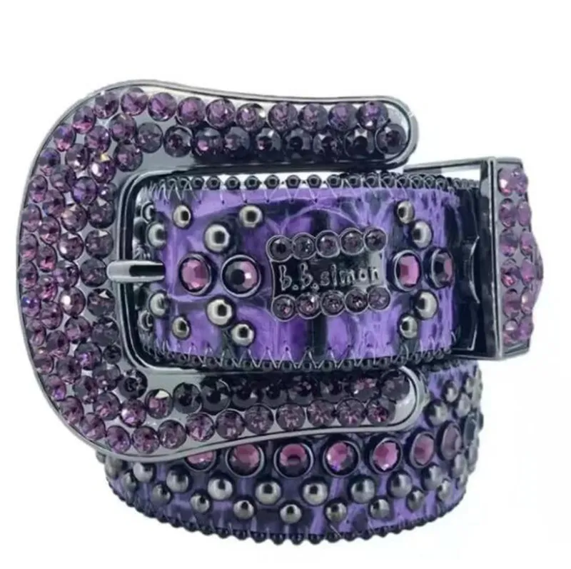 BB Simon Bb Belt Strap Men Women Rhinestones Designer Belt Western Bling Crystal Dia Studded Belts_voghion.com