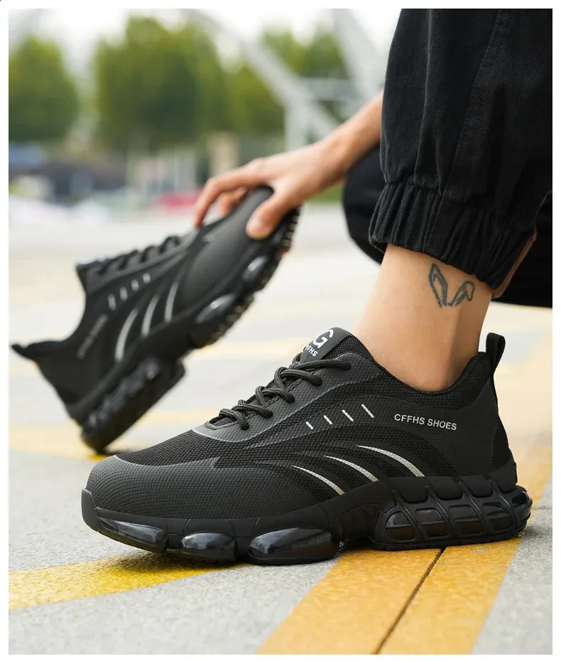 Chaussures de sécurité respirantes, légères et confortables, anti-écrasement et anti-perforation 250122_voghion.com