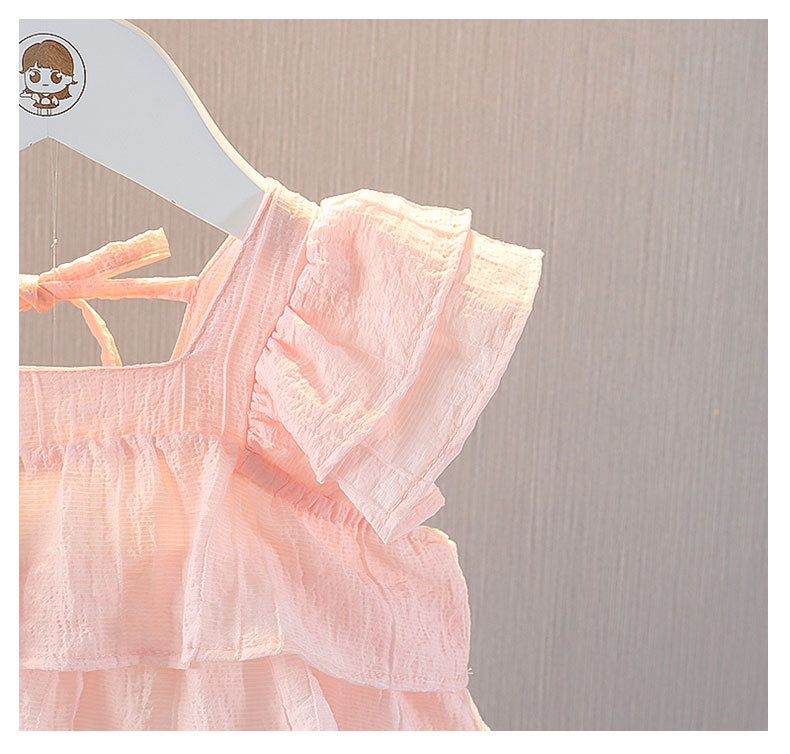 Mère et enfants Nouveaux costumes d'été élégants pour filles d'été 2024 filles à manches courtes vêtements d'été coréens short en jean costume deux pièces_voghion.com