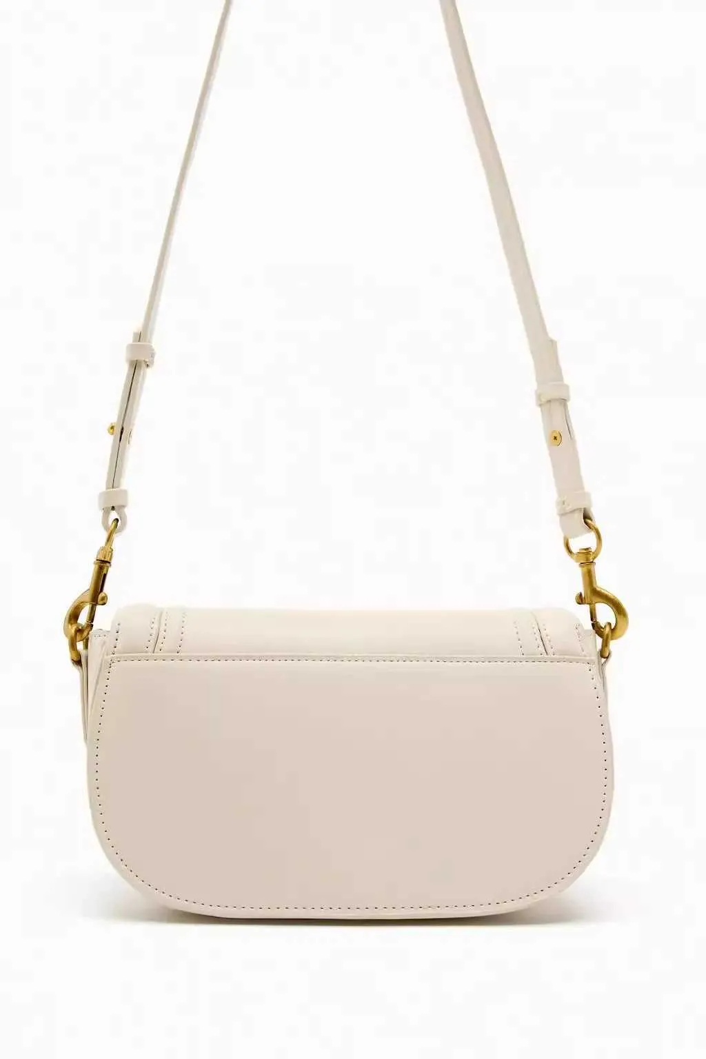Stylish Women's Saddle Bag With Wide Shoulder Strap Pu Leather_voghion.com