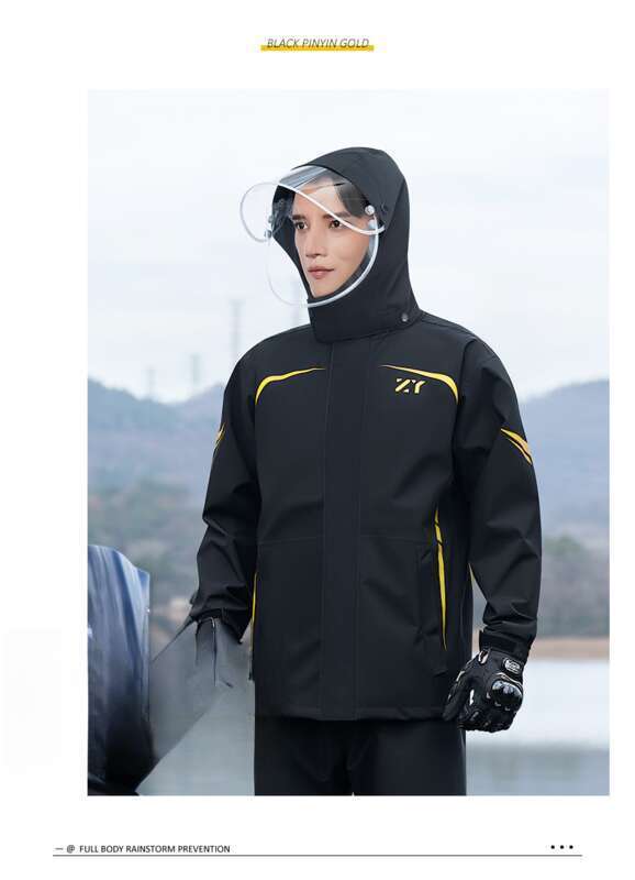 Raincoat Riding Set Motorcycle Split Type Raincoat Rain Pants Anti Riot Reflective Long Fishing Men's Thick Women's_voghion.com