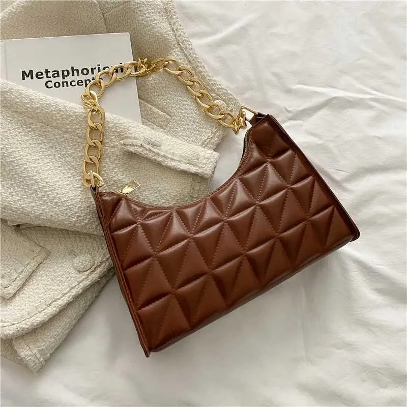 Wens Sac à main en cuir PU à motif diamant pour femme, couleur unie, avec chaîne, pour sous-vêtements, Y241026_voghion.com