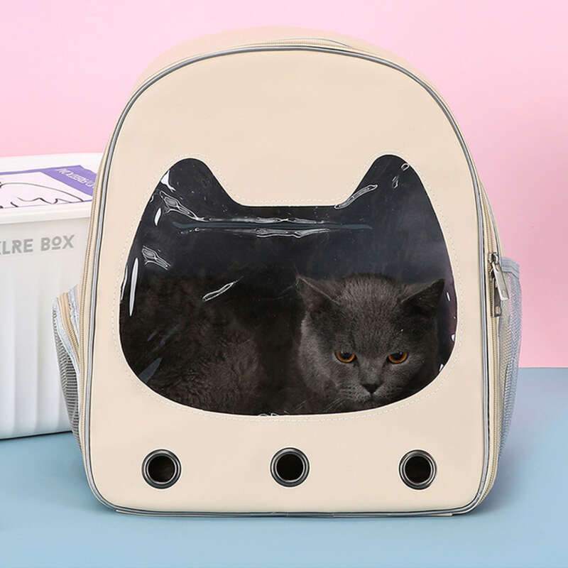 Hongyue Summer New Portable Cat Cage For Cats And Dogs Going Out, PU Double Shoulder Large Space Bag, Pet Bag_voghion.com