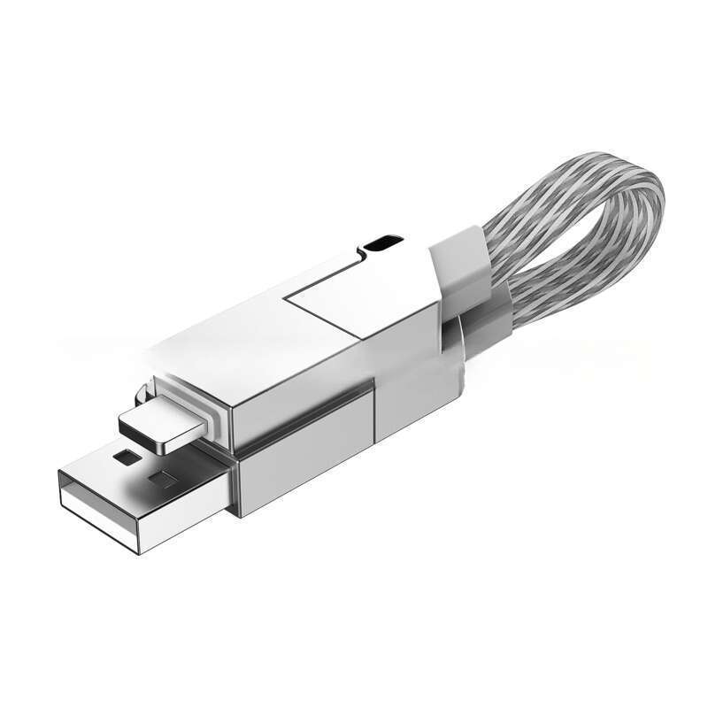 Cablu de date cu încărcare rapidă RWINEL din aliaj de zinc, șase în unu, cuțit elvețian, sârmă, breloc portabil PD60W_voghion.com