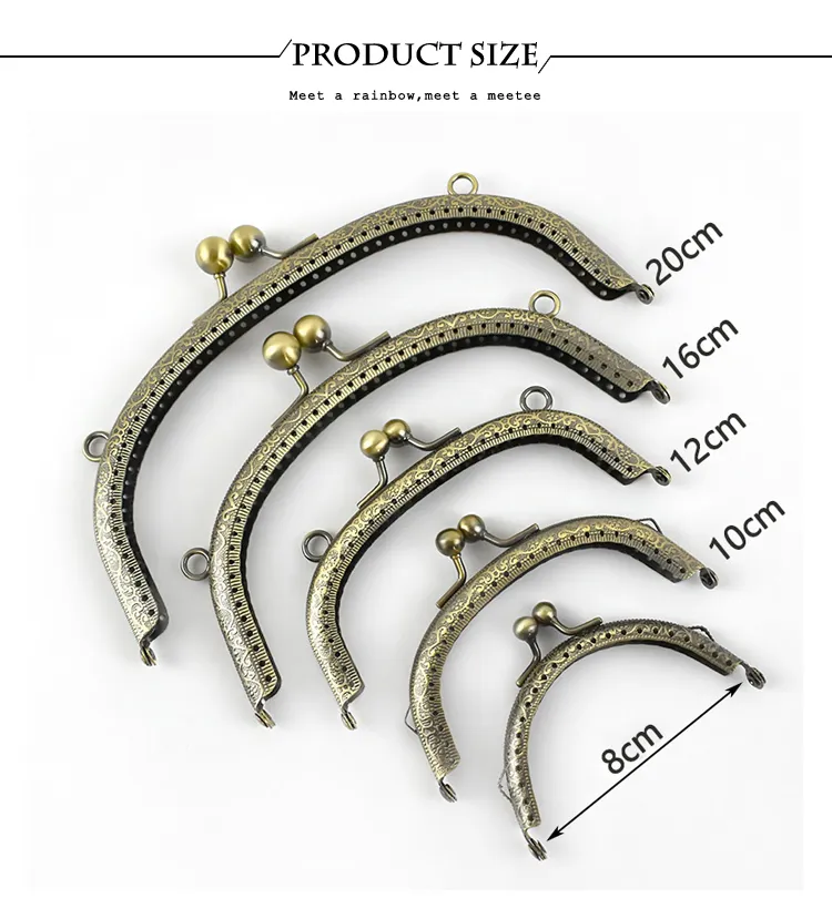 5 Stück Deepeel Metalltaschen Griffe Geldbörse Rahmen Emed Bronze Griff Kuss Verschluss DIY Nähklammern Handtasche Hardware_voghion.com